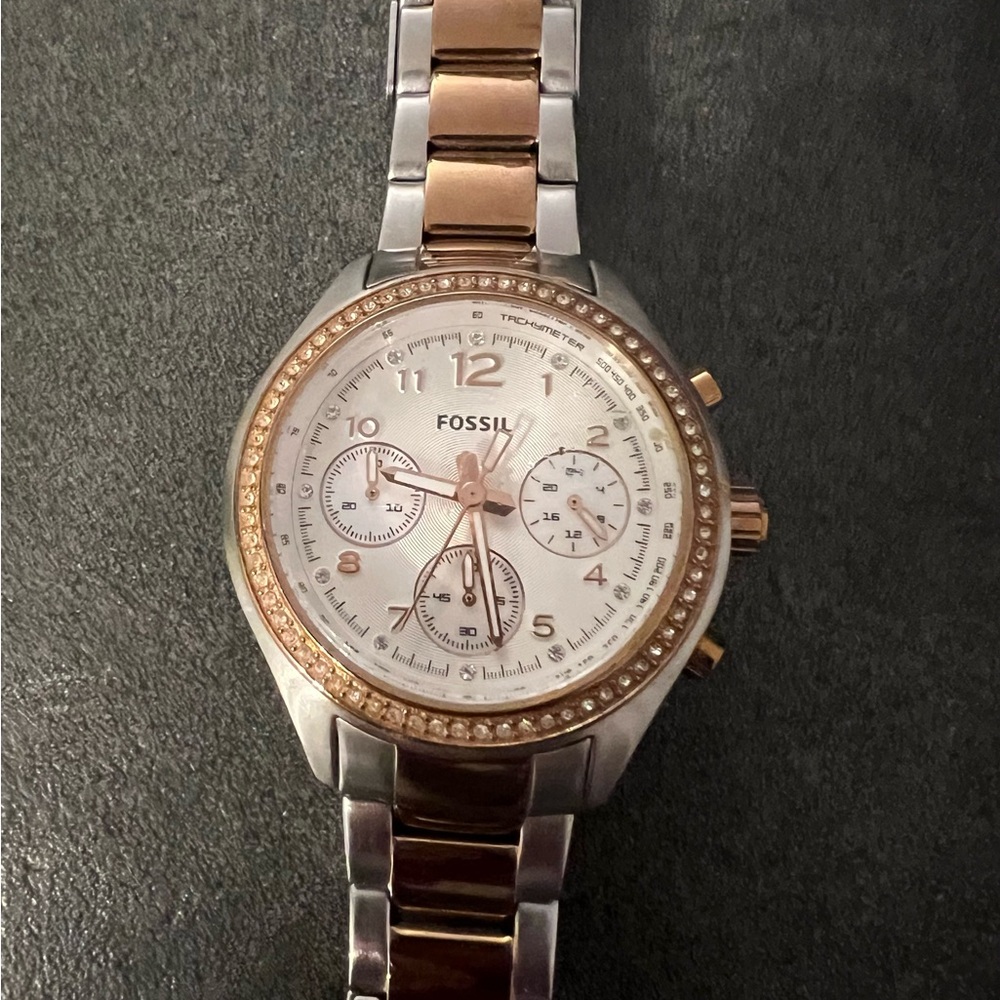 Fossil two-toned watch